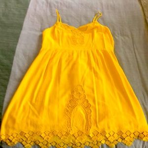 Yellow Sun Dress (L) with lace detail